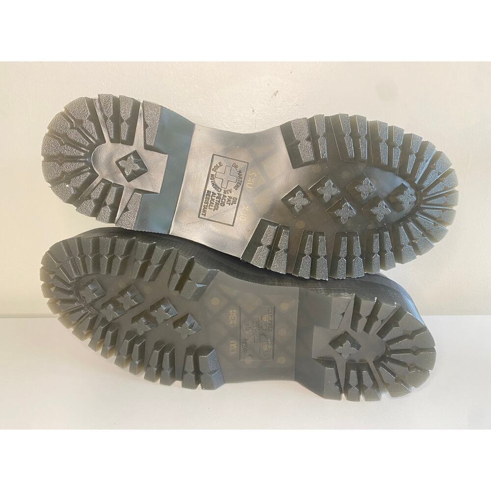 DR MARTENS 1461 Quad Animal Clash Studded Platform Shoe Size W9 M8 Black Gray - Picture 10 of 12